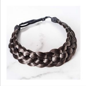 Elegant Brown Braided Hairband
